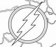 Coloriage Flash logo pour les enfants