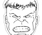 Coloriage et dessins gratuit Avengers Hulk Masque à imprimer