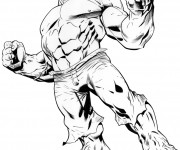 Coloriage et dessins gratuit Avengers Hulk stylisé à imprimer