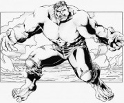 Coloriage et dessins gratuit Hulk à découper à imprimer