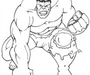 Coloriage et dessins gratuit Hulk en colère à imprimer