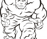 Coloriage et dessins gratuit Hulk en vecteur à imprimer
