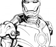 Coloriage et dessins gratuit Iron Man à découper à imprimer