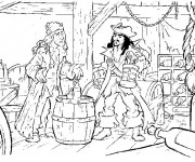 Coloriage et dessins gratuit Jack et les Pirates de Caraïbes à imprimer