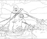 Coloriage et dessins gratuit King Kong capturé à imprimer