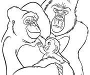 Coloriage et dessins gratuit King Kong Disney à imprimer