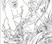 Coloriage et dessins gratuit King Kong en ligne à imprimer