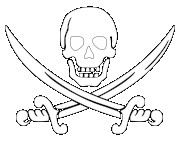 Coloriage Symbole de Pirate