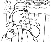 Coloriage Gontrant gourmand