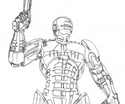 Coloriage et dessins gratuit Robocop Super Héro à imprimer