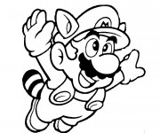 Coloriage et dessins gratuit Mario en volant à imprimer