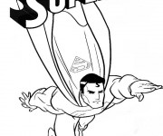 Coloriage Superman bande dessinée