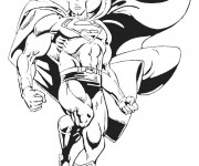 Coloriage Superman vectoriel