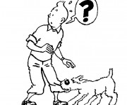 Coloriage Tintin et Milou pour Enfant