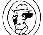 Coloriage et dessins gratuit Tintin Le Professeur Tournesol à imprimer