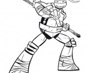 Coloriage et dessins gratuit Tortue Ninja Donatello à imprimer