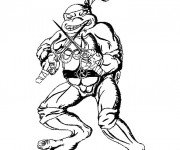 Coloriage et dessins gratuit Tortue Ninja Raphael à imprimer