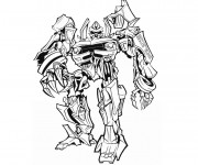 Coloriage et dessins gratuit Transformers en noir et blanc à imprimer