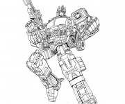Coloriage et dessins gratuit Transformers Optimus Prime à imprimer