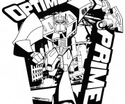 Coloriage Transformers Optimus Prime Logo