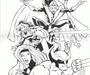 Coloriage X-Men Tornade