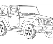 Coloriage et dessins gratuit 4 X 4 Jeep à imprimer