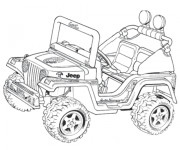 Coloriage et dessins gratuit 4 X 4 Jeep à découper à imprimer