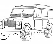 Coloriage 4 X 4 Land Rover à colorier