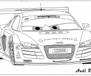 Coloriage et dessins gratuit Audi R8 de course à imprimer
