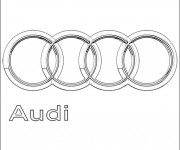 Coloriage et dessins gratuit Logo Audi à imprimer