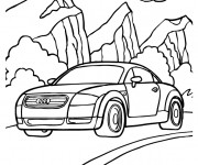 Coloriage et dessins gratuit Modèle de voiture Audi à imprimer