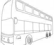 Coloriage et dessins gratuit Autobus anglais couleur à imprimer