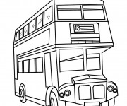 Coloriage et dessins gratuit Autobus de Londre en ligne à imprimer