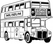 Coloriage et dessins gratuit Bus à deux étages à imprimer
