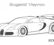 Coloriage et dessins gratuit Automobile Bugatti Veyron à imprimer