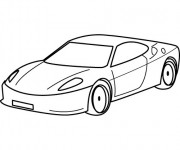 Coloriage et dessins gratuit Automobile Ferrari à imprimer