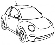 Coloriage et dessins gratuit Petit Automobile Volkswagen à imprimer