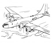 Coloriage Avion à quatre moteurs