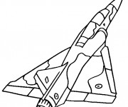 Coloriage et dessins gratuit Avion de Chasse Mirage 2000 à imprimer