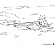 Coloriage et dessins gratuit Avion de Chasse FF à imprimer