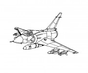 Coloriage et dessins gratuit Avion de guerre à découper à imprimer