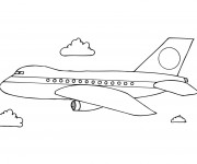 Coloriage et dessins gratuit Avion maternelle à imprimer