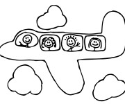 Coloriage Avion pour enfant