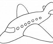 Coloriage et dessins gratuit Avion simplifié à imprimer