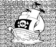 Coloriage Une Barque de Pirate