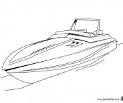 Coloriage et dessins gratuit Un petit Yacht en ligne à imprimer