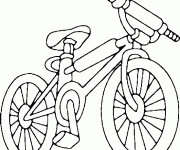 Coloriage et dessins gratuit Bicyclette en couleur à imprimer
