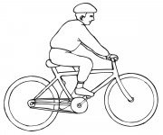 Coloriage et dessins gratuit Bicyclette et Cycliste à imprimer