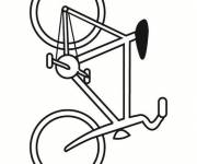 Coloriage et dessins gratuit Bicyclette facile à découper à imprimer
