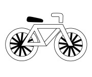Coloriage Bicyclette stylisée